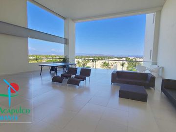 Departamento en renta vacacional con terraza y vista al mar