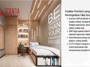 Rumah kost Full Furnished bisa jalan kaki ke UI