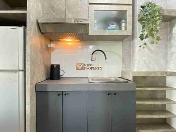 Studio Green Bay Pluit Modern Industrial Tropical – One Stop Living Terhubung Baywalk Mall,  Fasilitas Security 24jam, Kolam Renang, Gym, Ruang serbaguna,lapangan basket,resepsionis dan lobby