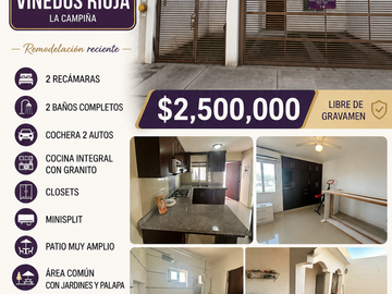 Privada Viñedos Rioja, 2 recámaras 2 baños, piso, cocina integral moderno, granito,lista para habitar