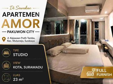 Disewakan apartem Amor studio interior bagus langsung connecting dg mall pakuwon city