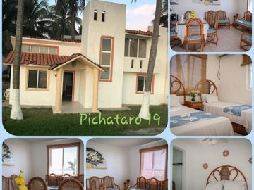 3 Villas frente al mar + negocio de rentas vacacionales en michoacan