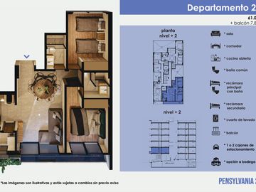 DEPARTAMENTO EN PREVENTA EN LA CALL PENSILVANIA 273, COL. CIUDAD DE LOS DEPORTES, BENITO JUÁREZ, CDMX.