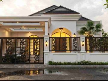 RUMAH MEWAH AMERICAN CLASSIC  KONSEP VILLA - FULL FURNISHED DENGAN PRIVAT POOL DI WEDOMARTANI DEKAT JOGJABAY