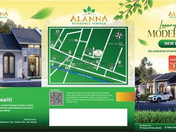 Dijual Rumah Cluster Alanna Residence Tambun Bekasi
