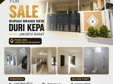 Rumah Baru 8 x 13 Duri Kepa dekat Tanjung Duren Jakbar
