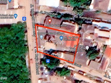 Tanah Luas dan Bangunan di Tepi Jalan Raya Dekat Simpang Sgc Cikarang-Kota