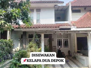 DISEWAKAN RUMAH 2lt DI KELAPA DUA DEPOK LOKASI STRATEGIS DEKAT kemana2