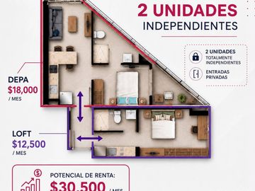 DEPARTAMENTO LOCK OFF EN VENTA EN TORRE CONSTELLA