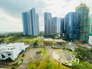 VERVE RESIDENCES Tower 1: 3BR For Rent, 16th floor, 128 sqm, Semi-furnished, facing Civic Park, 1 parking, P150,000 per month.