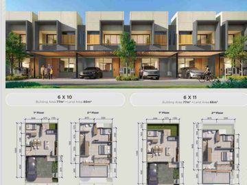 Harga Perdana Rumah Baru Cluster Cresta Harapan Indah 2 lantai bisa KPR