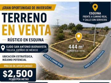 VENTA TERRENO EN ESQUINA