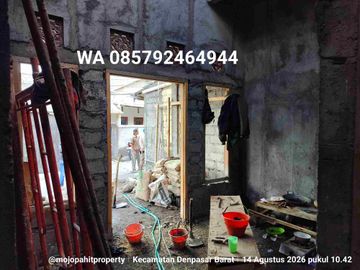 Di jual rumah baru minimalis lantai 1 dan masih proses tahap pembangunan -+ 85% di buana raya Denpasar