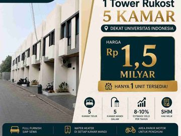 KOST PREMIUM DI BEJI 5KT + 5 KM LOKASI DEKAT KAMPUS UI DEPOK SIAP JADI KRAN INCOME