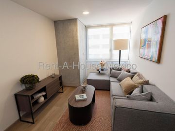 Departamento en renta con muebles, 71m2, 2 recamaras, 2 baños, San Rafael, Cuauhtemoc, Ciudad de México