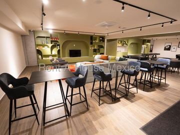 Departamento en renta con muebles, 71m2, 2 recamaras, 2 baños, San Rafael, Cuauhtemoc, Ciudad de México
