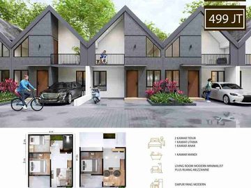 Griya permai Rumah Mezanine ready stok diblok A depan KPR tanpa DP