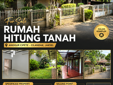 Rumah hitung tanah Luas 420 Cipete Cilandak Jaksel