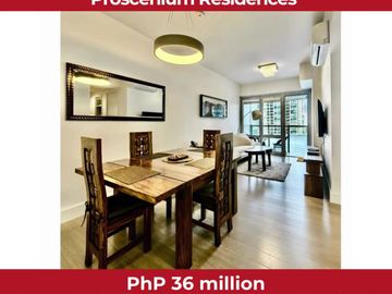 FOR SALE | PROSCENIUM RESIDENCES | FULLY FURNISHED 2-BR WITH PARKING | PhP 36M