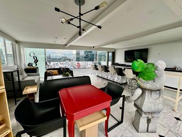 Penthouse de 400 m2 en renta, amueblado, Nuevo Polanco, Carso