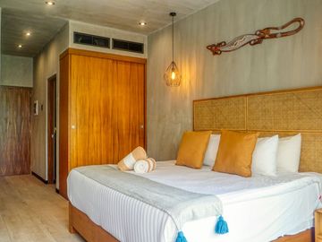 Estudio amueblado con historial de rentas vacacionales, spa, rooftop con alberca infinity, Art walk, cine al aire libre, en avenida Cobá, Tulum en ven