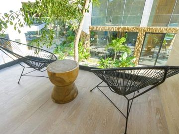 Estudio amueblado con historial de rentas vacacionales, spa, rooftop con alberca infinity, Art walk, cine al aire libre, en avenida Cobá, Tulum en ven
