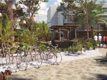 Estudio amueblado con historial de rentas vacacionales, spa, rooftop con alberca infinity, Art walk, cine al aire libre, en avenida Cobá, Tulum en ven