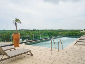 Estudio amueblado con historial de rentas vacacionales, spa, rooftop con alberca infinity, Art walk, cine al aire libre, en avenida Cobá, Tulum en ven