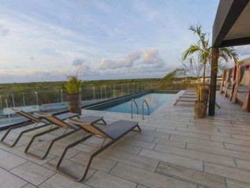 Estudio amueblado con historial de rentas vacacionales, spa, rooftop con alberca infinity, Art walk, cine al aire libre, en avenida Cobá, Tulum en ven
