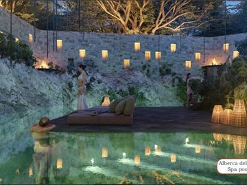 Estudio amueblado con historial de rentas vacacionales, spa, rooftop con alberca infinity, Art walk, cine al aire libre, en avenida Cobá, Tulum en ven