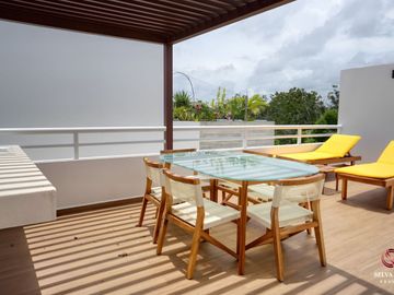 Penthouse con terraza privada, jacuzzi en rooftop, en residencial privado, venta