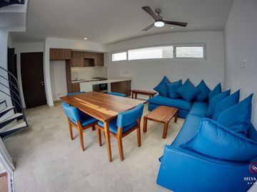 Penthouse con terraza privada, jacuzzi en rooftop, en residencial privado, venta