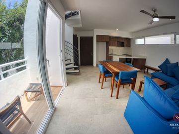 Penthouse con terraza privada, jacuzzi en rooftop, en residencial privado, venta