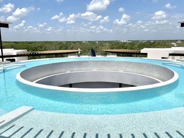 Estudio amueblado, con alberca 360, en venta con reducción de precio, Veleta, Tulum