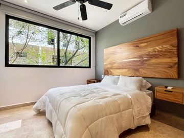 Departamento con piscina Infinity en venta, Aldea Zamá, Tulum