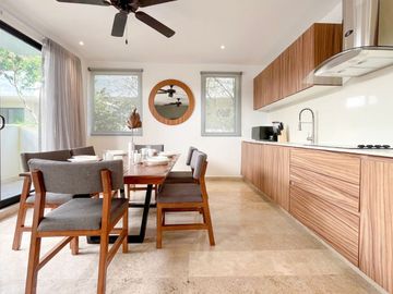 Departamento con piscina Infinity en venta, Aldea Zamá, Tulum