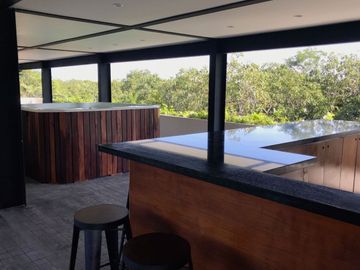 Departamento con rooftop, hermosas vistas a la selva, en venta, Region 11, Tulum