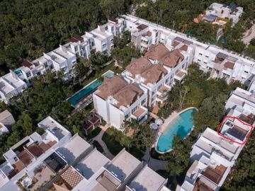 Penthouse amueblado con rooftop privado, en venta, Aldea Zama, Tulum