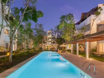 Penthouse amueblado con rooftop privado, en venta, Aldea Zama, Tulum