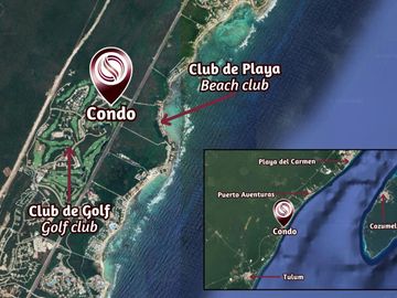 Condo amueblado, vista al campo de golf, venta, Tulum Country Club