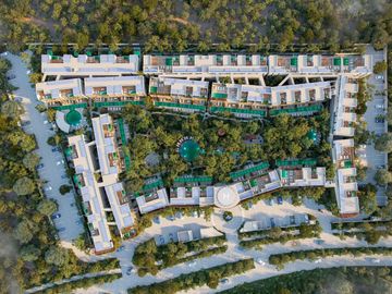 Departamento con terraza privada y jungle view, en venta, Tulum 101, Tulum