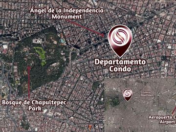 Departamento amueblado en venta con vistas a la ciudad desde el balcón