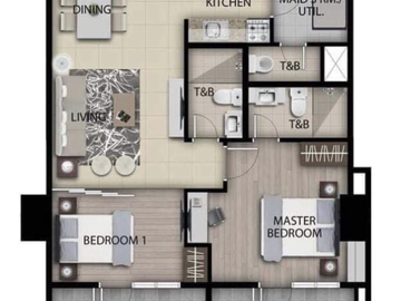 The Ellis Makati, Salcedo Village 2 Bedroom Condo For Sale