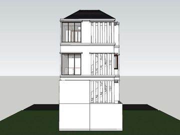 Rumah Modern Tropis 4 Lantai Pulomas Jakarta Timur, Rooftop City View Garasi 4 Mobil - 5.9M Nego