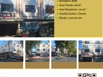 Dijual Ruko 3 Lantai Lokasi Srategis Rp. 5,3 M - Makassar