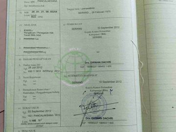 Tanah Murah dijual di Serang kota Banten luas 7000 m²