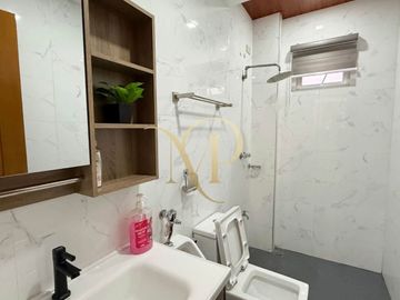 LOT SIZE: 453 SQM - FURNISHED HIGH CEILING 4 BEDROOM HOUSE WITH HUGE OPEN SPACE FOR RENT NEAR SM TELABASTAGAN