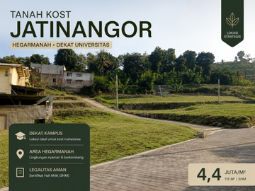 Tanah Murah SHM 101 m² Hegarmanah Jatinangor Cocok untuk Kos Kosan