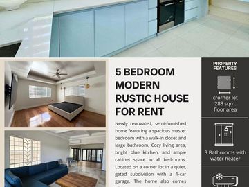 5 bedroom Modern rustic house for RENT and SALE in BF Homes, Paranaque - Presidents Heights