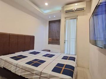 Disewakan Studio Apartemen Madison Park luas 18m2 Modern Wood Accent, Jakarta Barat.